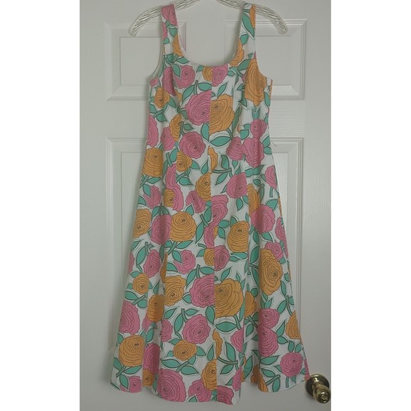 Madison Studios Womens Floral Sleeveless A-Line Dress Size 8  Zip Back Lined - Picture 1 of 4